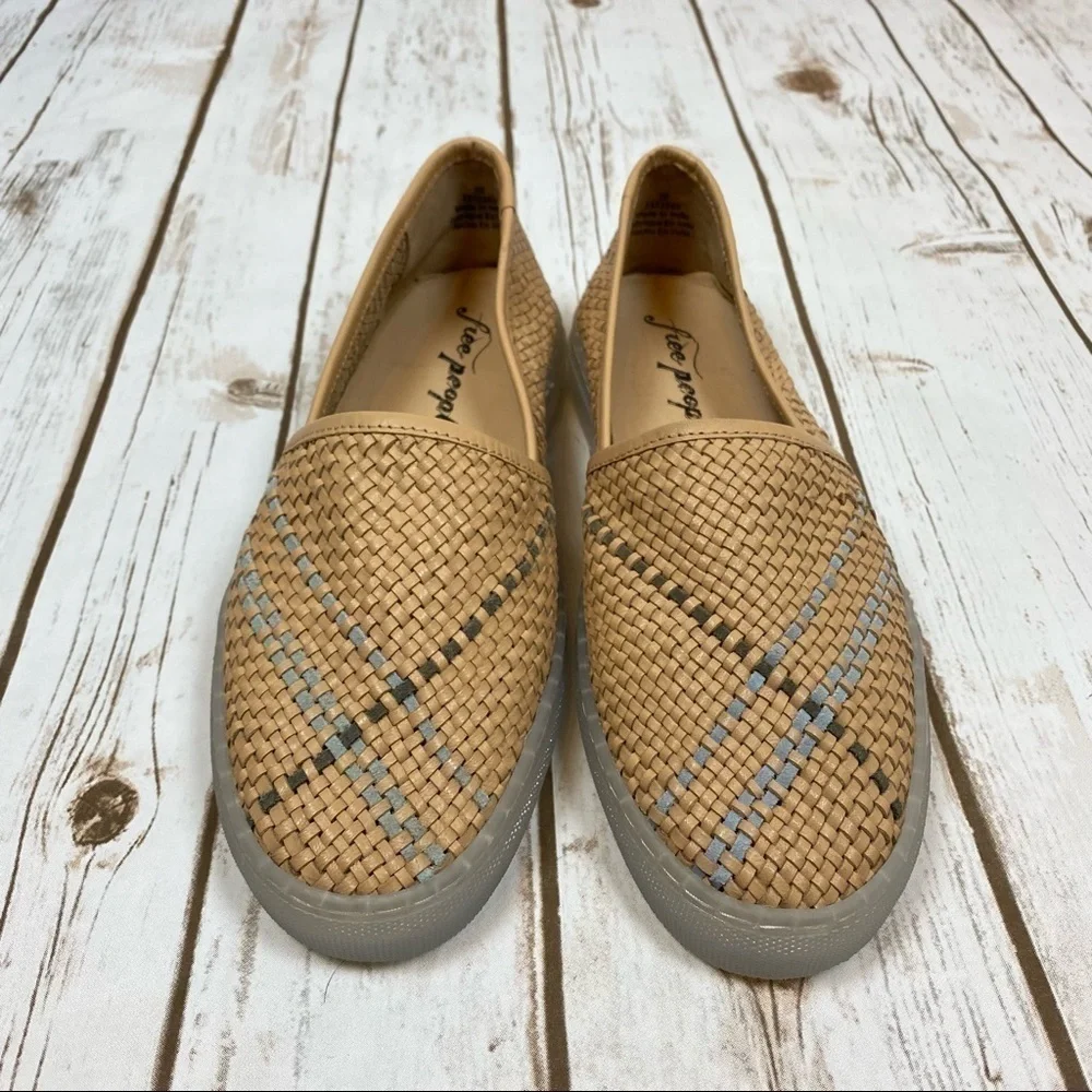 Free People Santorini‎ Slip on Woven Sneakers Sz 39